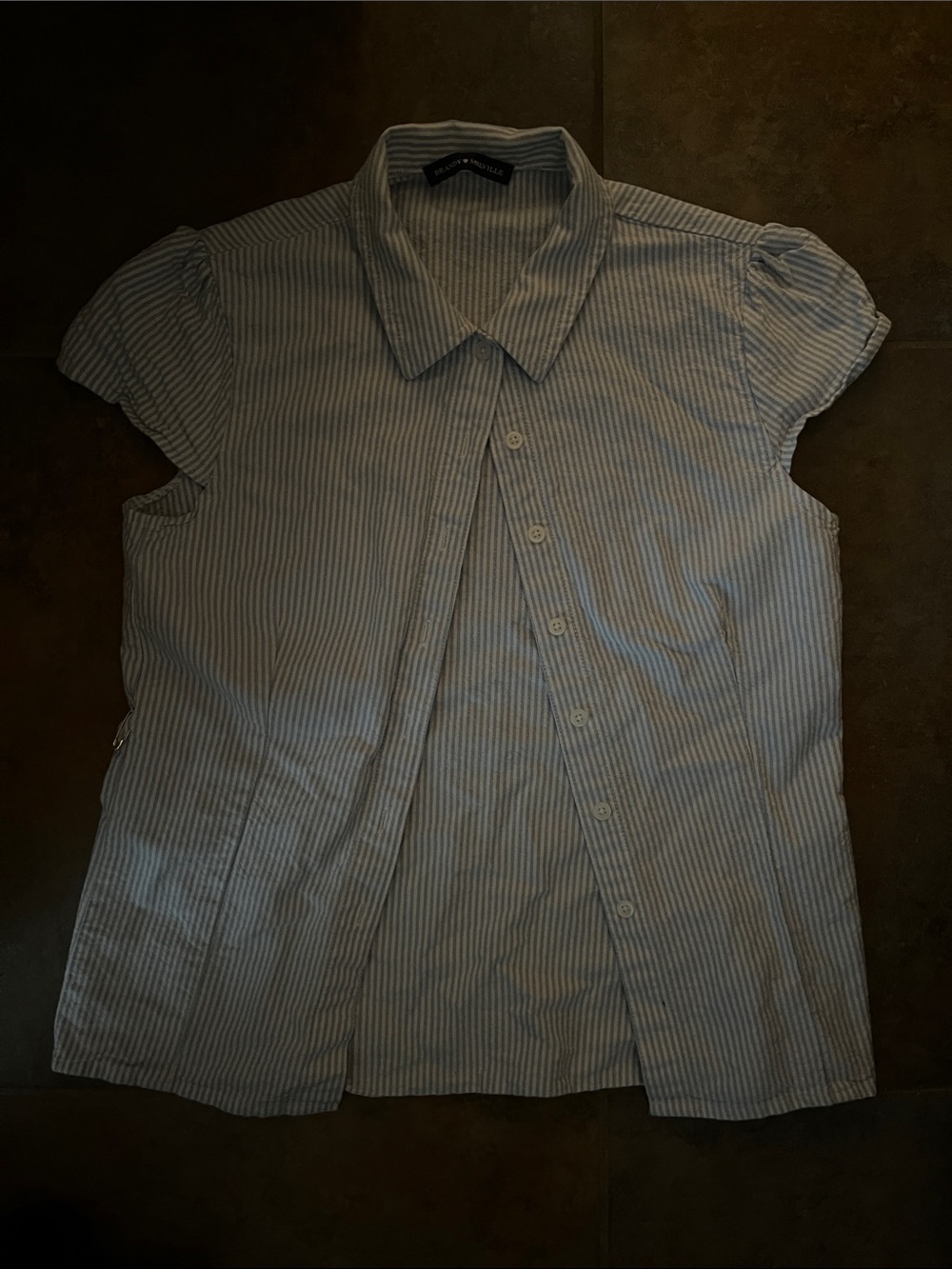 Brandy Melville Rue Top
White and Blue striped
Worn once
